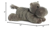 Aurora Howie Hippo fabric close-up reveals soft plush material for gentle cuddling