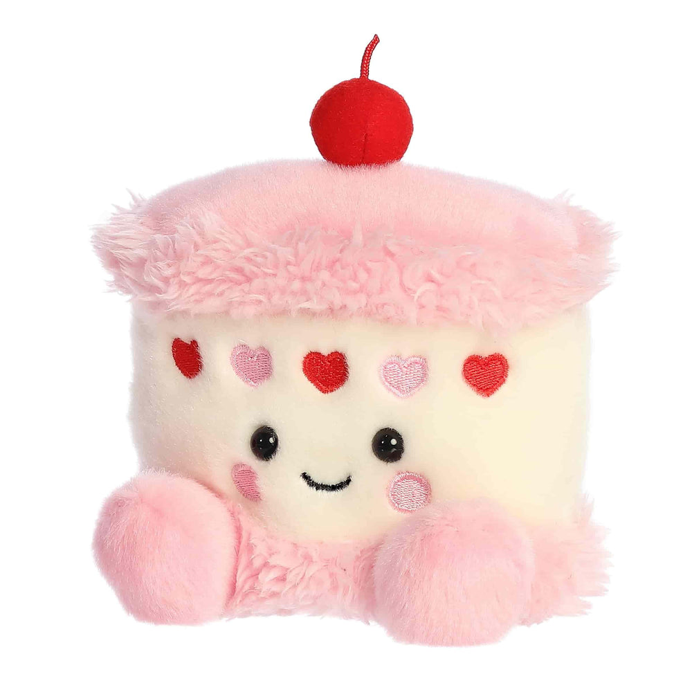 Aurora Jubi Heart Cake plush in hand, portable comfort to brighten any room.