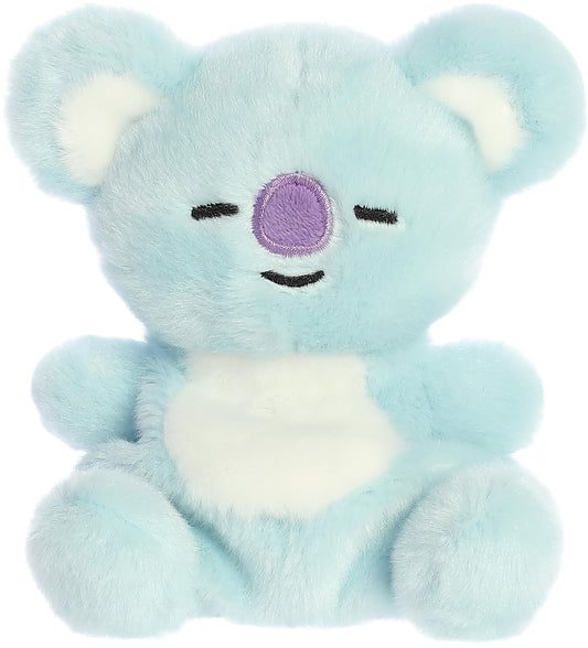 Aurora KOYA Palm Pals blue plush closeup highlighting soft fabric and stitching.