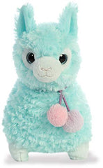 Aurora Llama Drama textured plush fur invites tactile play.