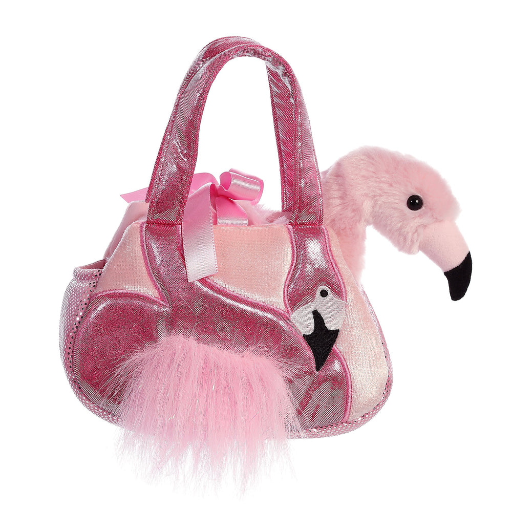 Aurora Luxe Boutique satin ribbon closure on purse carrier for safe travel