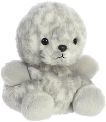 Aurora Marina Harbor Seal plush with soft speckled grey fur for imaginative play.