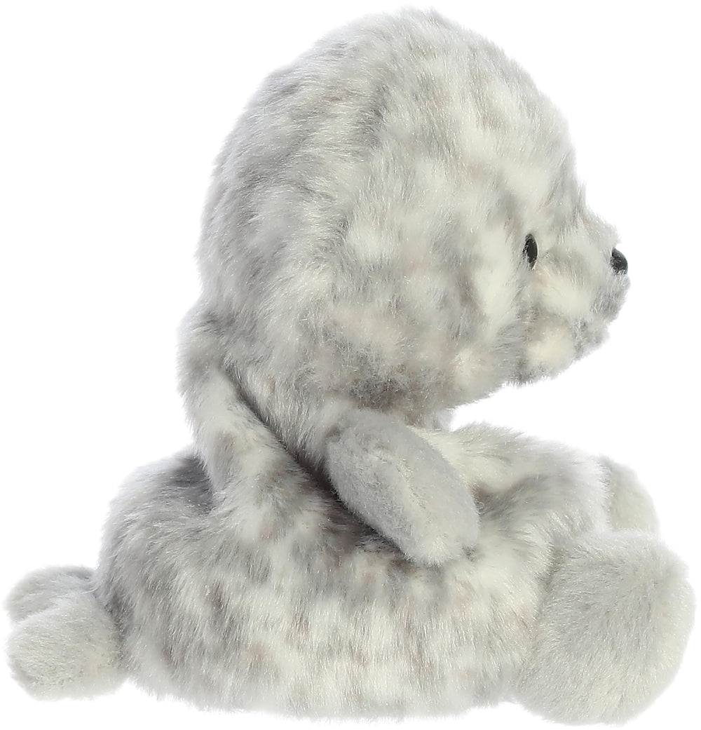 Aurora Marina Harbor Seal plush with sparkling eyes inspires storytelling adventures.