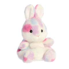 Purple mosaic pattern close-up on Marta Mosaic Bunny, highlighting plush texture.