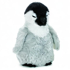 Aurora Mini Flopsie Baby Emperor penguin plush, soft and cuddly for imaginative play.