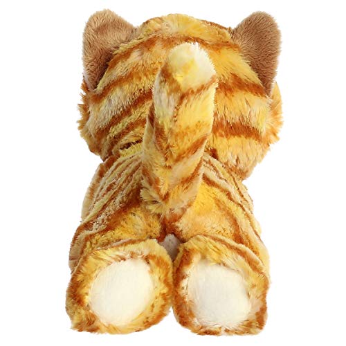 Aurora Ginger Cat resting on belly design for easy, interactive play sessions.
