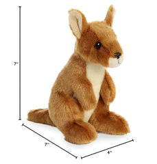 Aurora Mini Flopsie Kangaroo with bean pellets offers stable cuddles