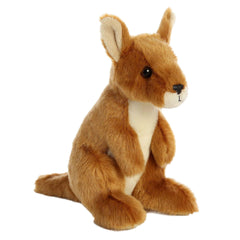 Aurora Mini Flopsie Kangaroo face close-up shows soft plush texture for cuddling