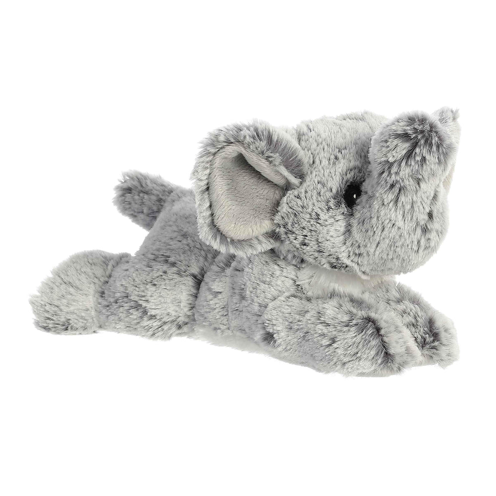 Aurora Leroy Elephant plush in gray with floppy ears, ideal for cuddles and imaginative play.