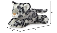 Aurora Mini Flopsie Snow Leopard compact size for travel-ready companionship.