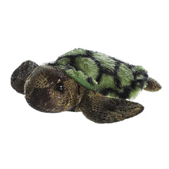 Aurora Splish-Splash sea turtle with green shell, soft cuddle buddy for kids and families.