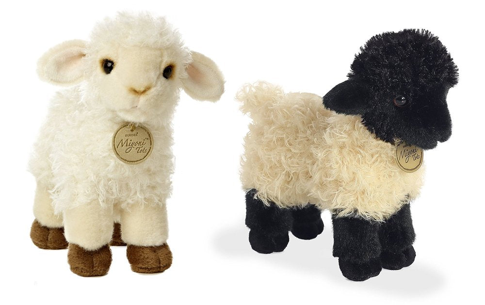 Aurora Miyoni 7-inch Baby Lamb plush for gentle bedtime cuddles.
