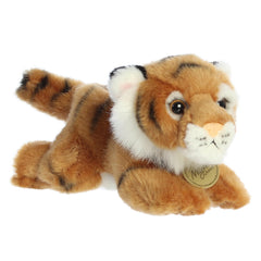 Aurora Miyoni Bengal Tiger plush, 9-inch cuddly companion for kids' bedrooms.