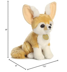 Aurora Miyoni Fennec Fox plush, closeup ear detail, handcrafted stitching for lasting cuddly appeal.
