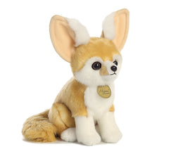 Aurora Miyoni Fennec Fox plush, front view, lifelike fur for cozy bedroom decor.