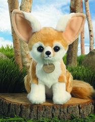 Aurora Miyoni Fennec Fox plush, side view, soft material ideal for classroom display.