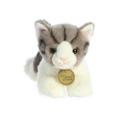 Aurora Miyoni grey tabby cat side view with lifelike detail for imaginative play.