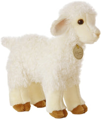 Aurora Miyoni Lovely Lamb 10-inch plush with lifelike pose for cozy companionship.