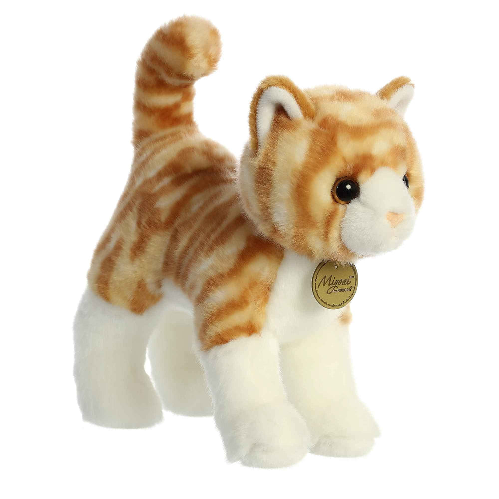 Aurora Miyoni orange tabby cat face close-up showing lifelike stripes for decorative realism