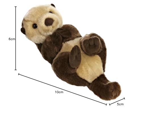 Aurora Miyoni Sea Otter plush, bedroom decor, 10-inch size fits shelves.