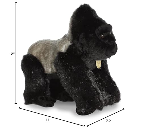 Aurora Miyoni Silverback Gorilla plush full body pose for versatile display.