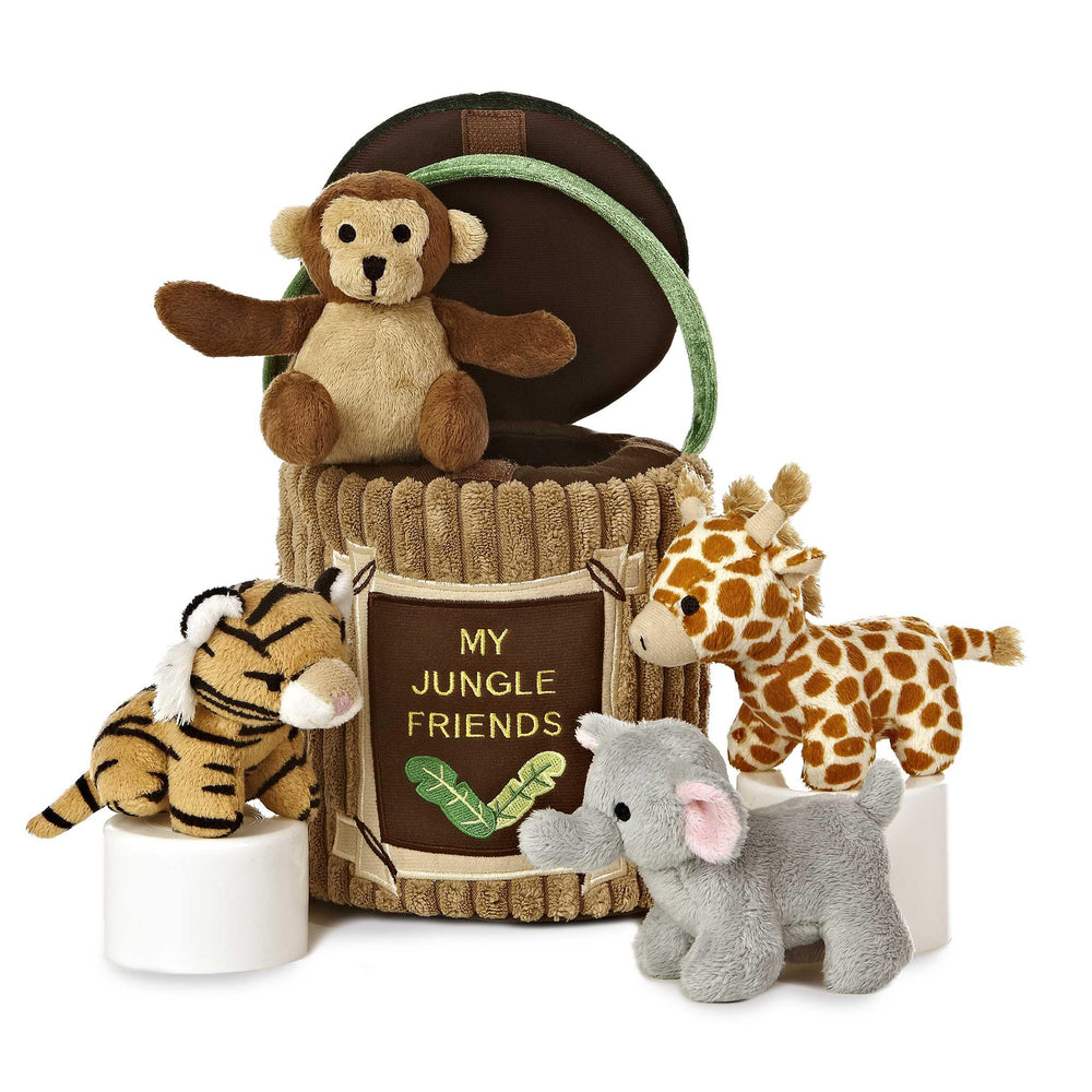 Aurora My Jungle Friends baby carrier with sound toys promotes sensory exploration and parent-child bonding.