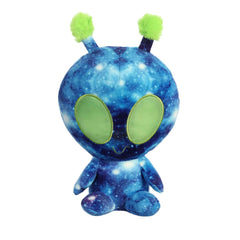 Aurora Nebula light-up alien plush with blue glow for bedtime play.