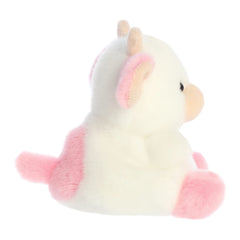 Aurora Belle Strawberry Cow Palm Pal fluffy texture invites cozy cuddles