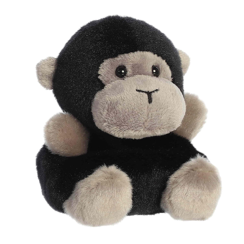 Aurora Palm Pals Gunga Gorilla plush side view, ideal for shelf decor.
