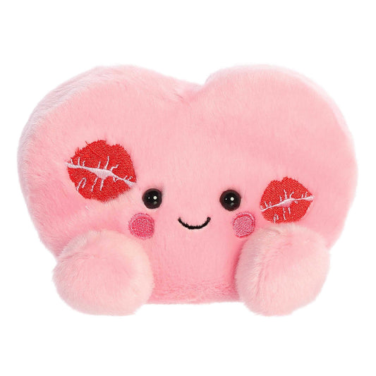 Aurora Kinsley Kisses Heart plush face close-up for cuddly play.