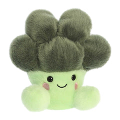 Aurora Palm Pals Luigi Broccoli plush back view with friendly character for shelf decor