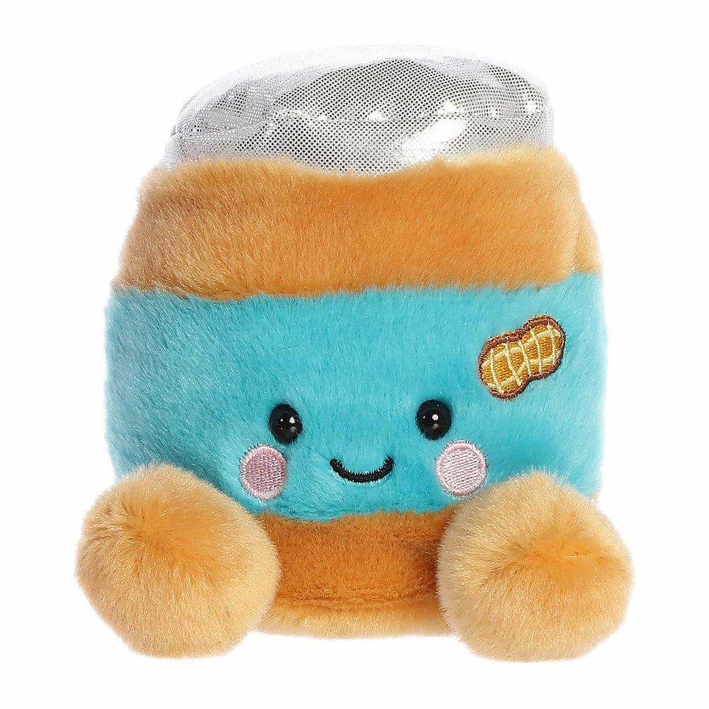 Aurora Petey Peanut Butter Palm Pal plush close-up showing soft fluffy texture for hugs