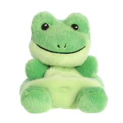 Aurora Ribbits Frog plush front view, palm-sized cuddly companion