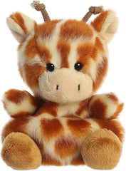 Aurora Palm Pals Safara Giraffe antlers close-up with a cheerful smile.