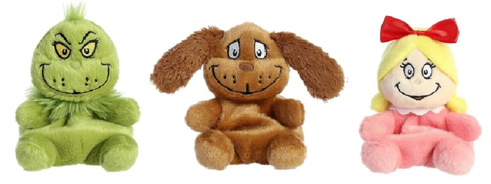 Aurora Palm Pals Santa Grinch 5in plush ready for stocking display