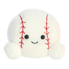 Aurora Palm Pals Slugger Baseball plush in white with soft texture and 5-inch presence, ideal for display.