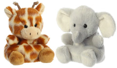 Aurora Palm Pals Stomps Elephant plush resting on a shelf, a gentle, comforting companion.