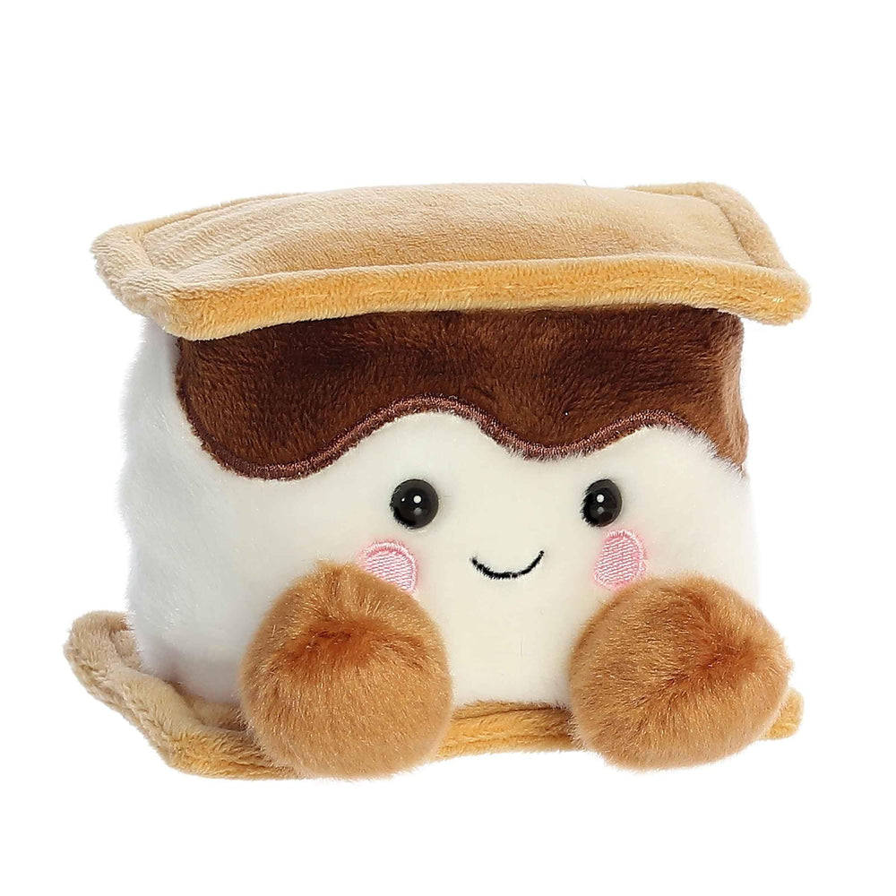 Aurora Palm Pals Toastee S'More plush back view, collectible display piece.