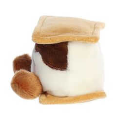 Aurora Palm Pals Toastee S'More plush with bean pellets inside, stable for safe play.
