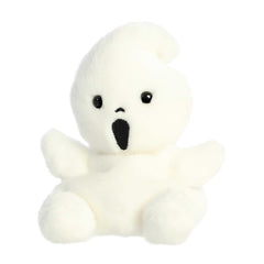 Aurora Palm Pals Boo Ghost plush, part of a collectible display for fans.