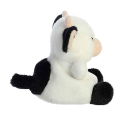 Aurora Sweetie Cow plush back view, soft fur and friendly look
