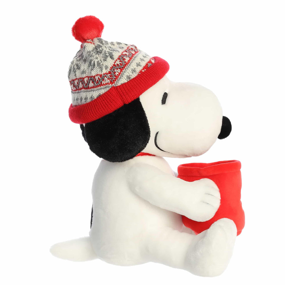 Aurora Peanuts licensed Snoopy toy, cuddly companion for gifting and shelf decoration.