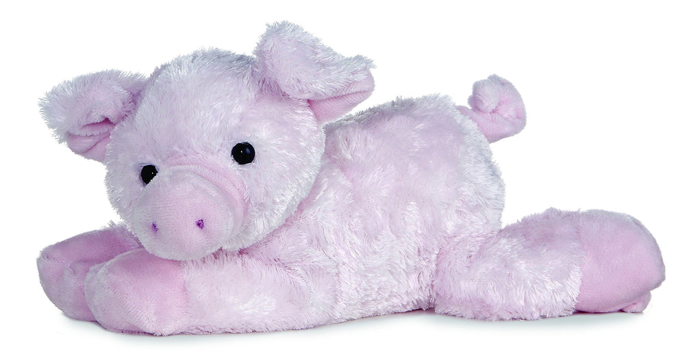 Aurora Piggolo Flopsie pink plush with floppy ears, perfect cuddling companion.