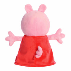 Aurora Playful Peppa Pig stuffed animal packaging view gift ready and hugs
