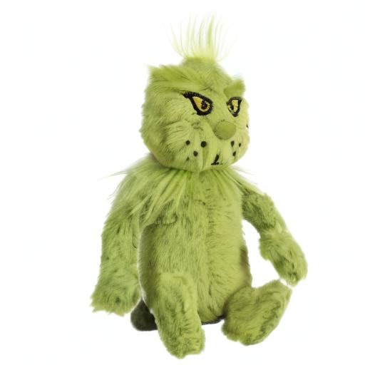 Aurora 7-inch Grinch Shoulderkin fits backpacks for quick cuddles