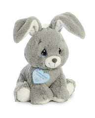 Aurora Precious Moments bunny grey with inspirational tag, collectible plush gift.