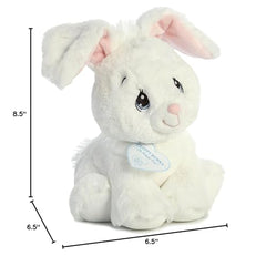 Aurora Precious Moments bunny with embroidered eyes and inspirational tag for keepsakes.