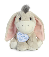 Aurora Precious Moments dusty donkey plush with soft fur for comforting hugs.