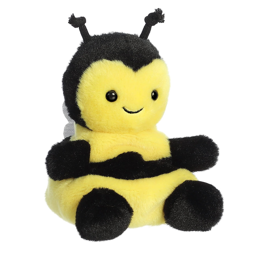 Aurora Queeny Bee Palm Pals side view plush, palm-sized for travel and carry.