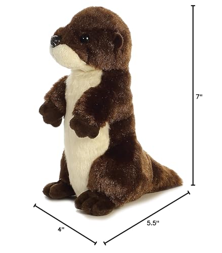 Aurora River Otter Mini Flopsie is a cuddly, age-friendly companion.